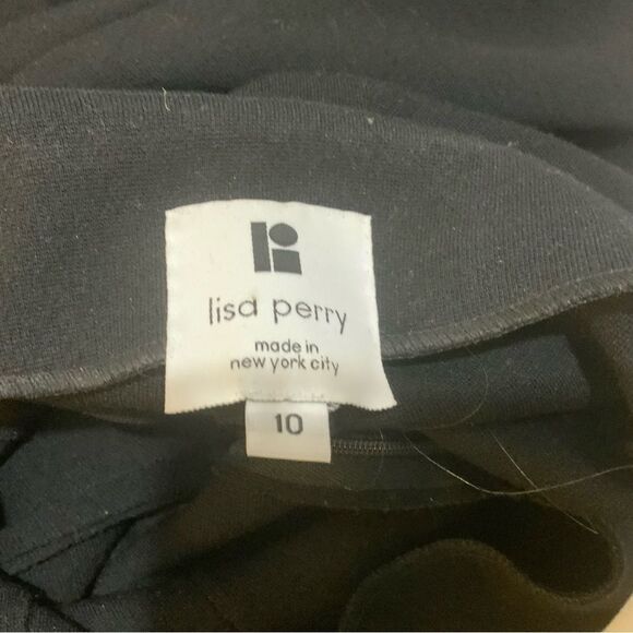 Lisa Perry New York Wide Leg Pants Size Black Women’s 100% wool size 12 - Picture 5 of 7